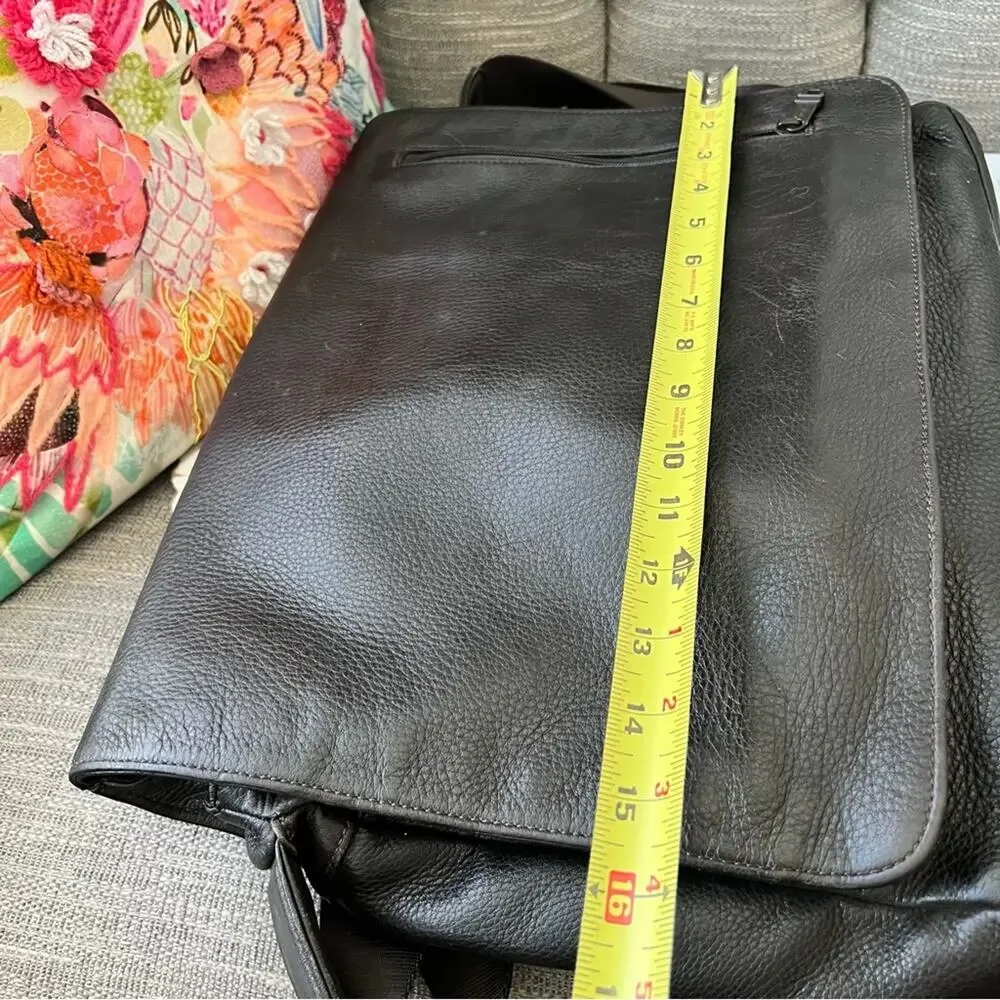Tumi Leather Laptop Crossbody Handbag Purse Bag